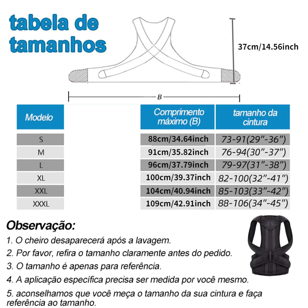 Corrector Postural Ajustable Unisex